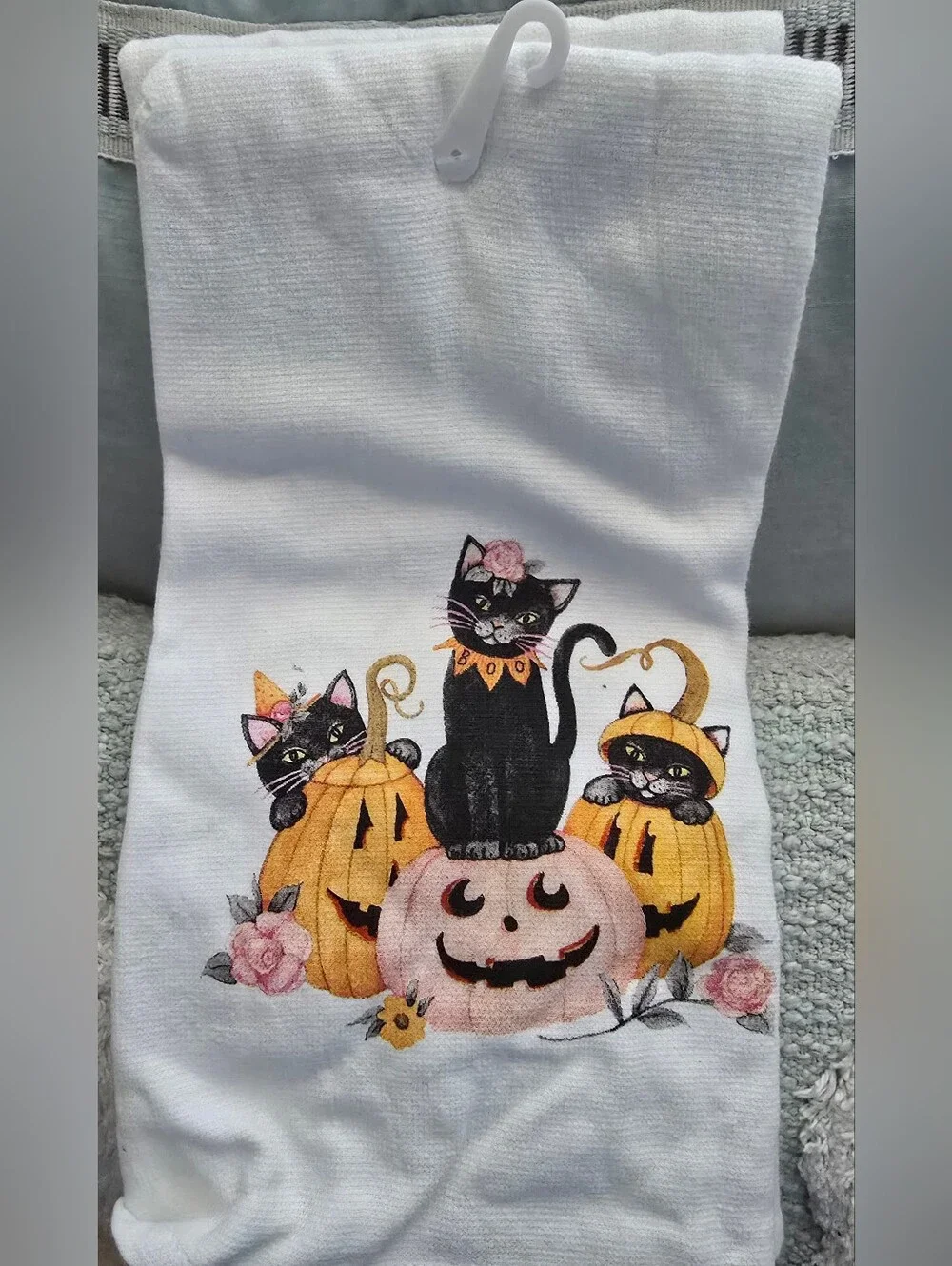Kay Dee Kitchen Towel Black Cats Halloween 2 Pc